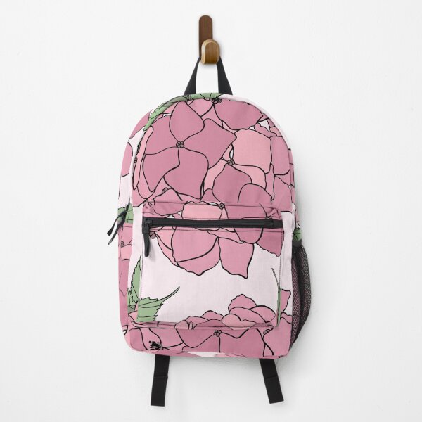 Item preview, Seamless pattern of pink hydrangea flower for fabric design. Line art of spring flowers illustration. designed and sold by MatyKotiv.