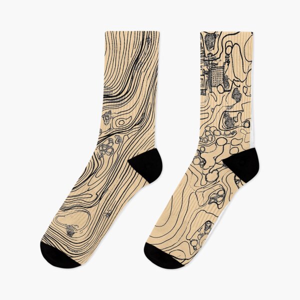 Item preview, Hand-Drawn Topographic Map with Architectural Elements designed and sold by RobotKiller128.