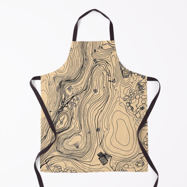 Item preview, Hand-Drawn Topographic Map with Architectural Elements designed and sold by RobotKiller128.