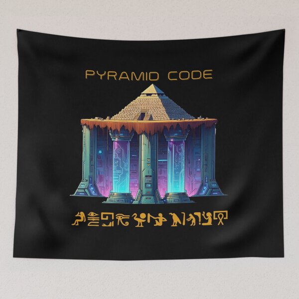 Item preview, The Secret Beneath the Pyramid – Futuristic Sci-Fi T-Shirt designed and sold by KolbaVison.