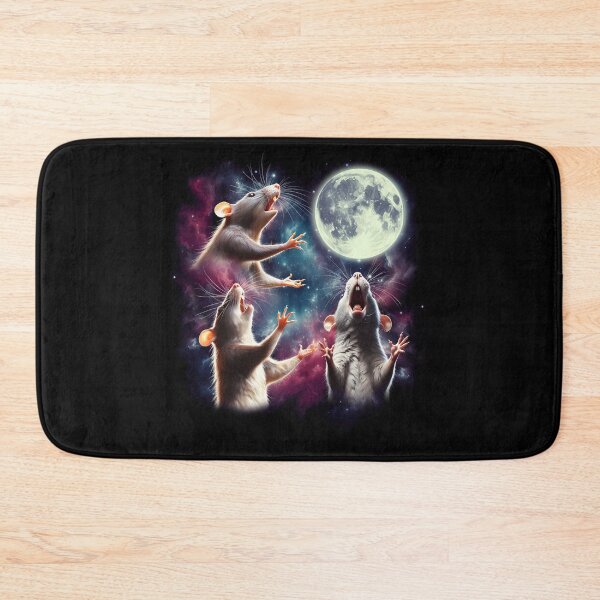 Item preview, Three Rats Howling at Moon Funny Weird Cursed Meme designed and sold by Kimberley King Art  King Art.