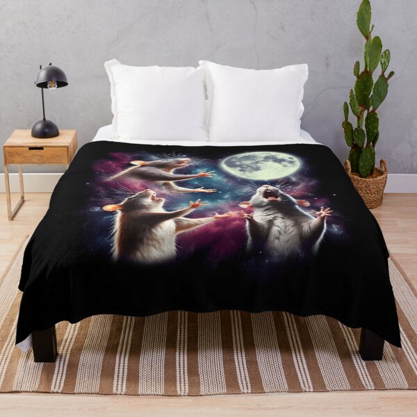 Item preview, Three Rats Howling at Moon Funny Weird Cursed Meme designed and sold by Kimberley King Art  King Art.