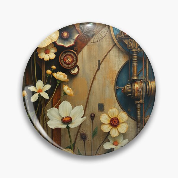 Item preview,  A Beautiful steampunk Flower Garden painting inspired by Gustav Klimt designed and sold by Vintage Designs +.