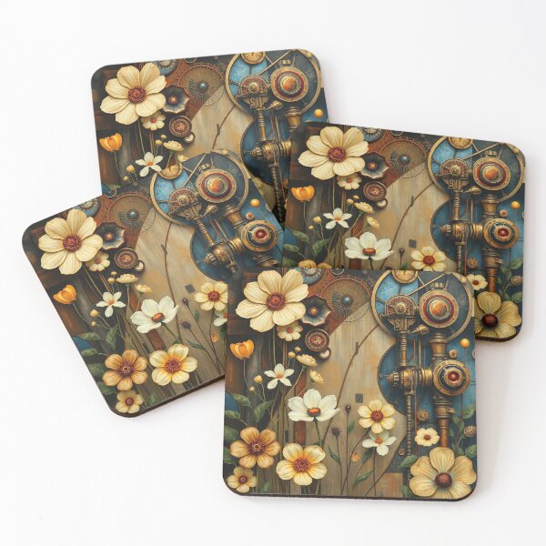 Item preview,  A Beautiful steampunk Flower Garden painting inspired by Gustav Klimt designed and sold by Vintage Designs +.