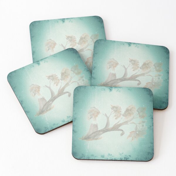 Item preview, Vintage Teal Flower designed and sold by Mystic Garden Design.