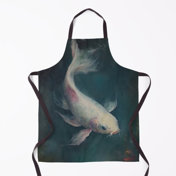 Item preview, White Koi FIsh Painting designed and sold by The Deep Studio.