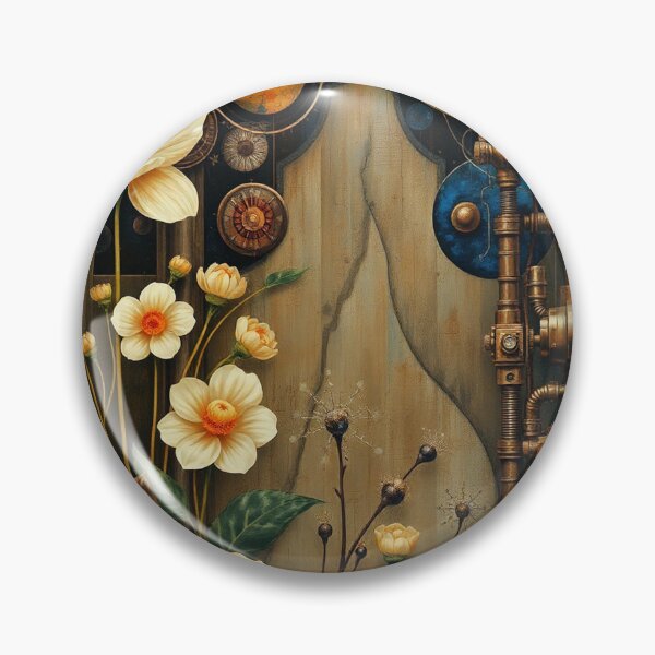 Item preview,  A Beautiful steampunk Flower Garden painting inspired by Gustav Klimt designed and sold by Vintage Designs +.