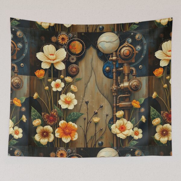 Item preview,  A Beautiful steampunk Flower Garden painting inspired by Gustav Klimt designed and sold by Vintage Designs +.