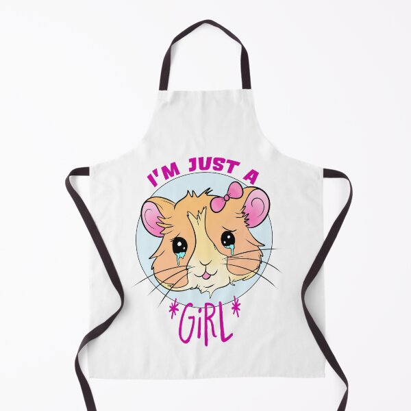 Item preview, I'm just a girl - sad hamster meme - coquette hamster design designed and sold by marlenaki.