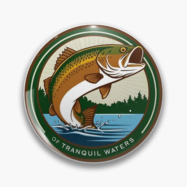 Item preview, Fishing Badge Vintage Design designed and sold by Christian's store.