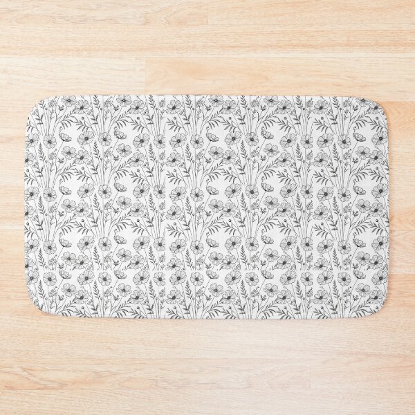 Item preview, Wildflower outline b&w designed and sold by Alittlemaebird.