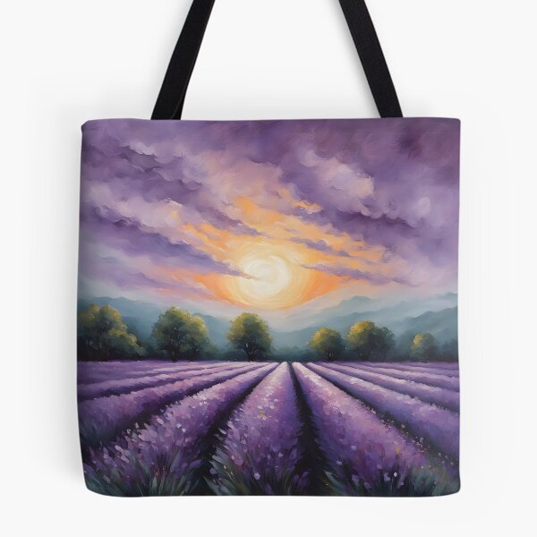 Item preview, Campo de lavanda al amanecer designed and sold by CraftsEtc.
