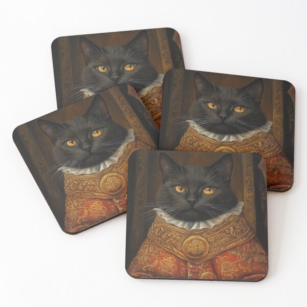 Item preview, Majestic Black Cat in Ornate Royal Robe designed and sold by The Deep Studio.