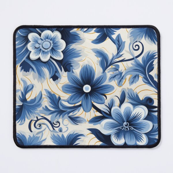 Item preview, Traditional blue and yellow floral design Sicilian tile designed and sold by MiraCleAI.
