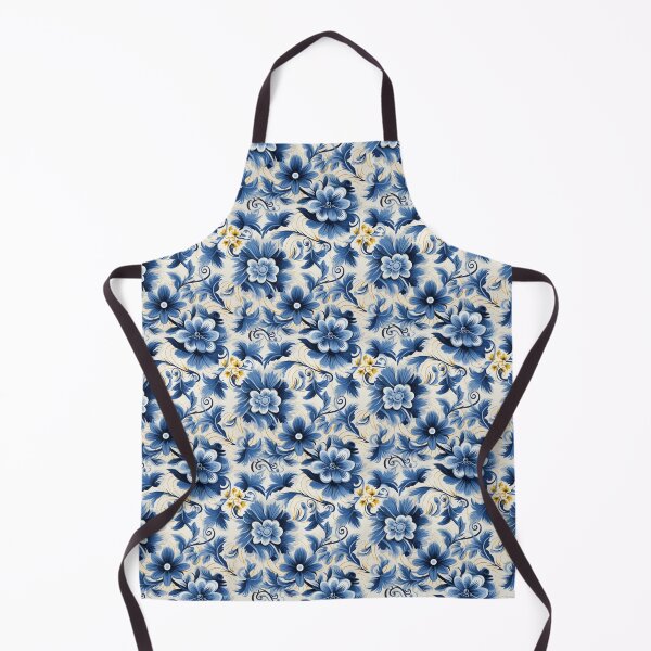 Item preview, Traditional blue and yellow floral design Sicilian tile designed and sold by MiraCleAI.