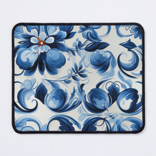 Item preview, Traditional blue and yellow floral design Sicilian tile designed and sold by MiraCleAI.