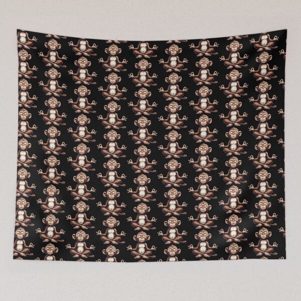 Item preview, Meditation Monkey Yoga Pose Relaxing Animal designed and sold by Artistoos.