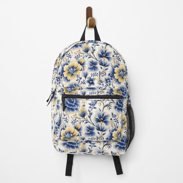 Item preview, Traditional blue and yellow floral design Sicilian tile designed and sold by MiraCleAI.