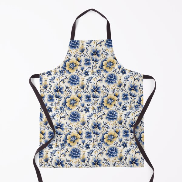 Item preview, Traditional blue and yellow floral design Sicilian tile designed and sold by MiraCleAI.