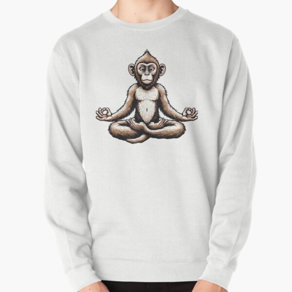 Item preview, Meditation Monkey Yoga Pose Relaxing Animal designed and sold by Artistoos.