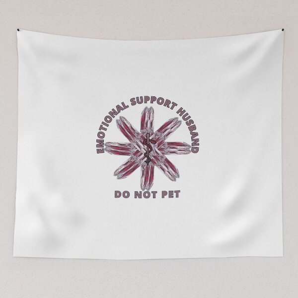 Aperçu de l'œuvre Emotional Support Husband Do Not Pet Proustite Powered Design créée et vendue par ArtDesignTp.