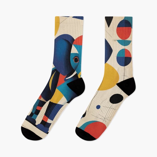 Item preview, Modern Abstract Elephant – Geometric Bauhaus-Inspired Art designed and sold by Moss and Moon Studio.
