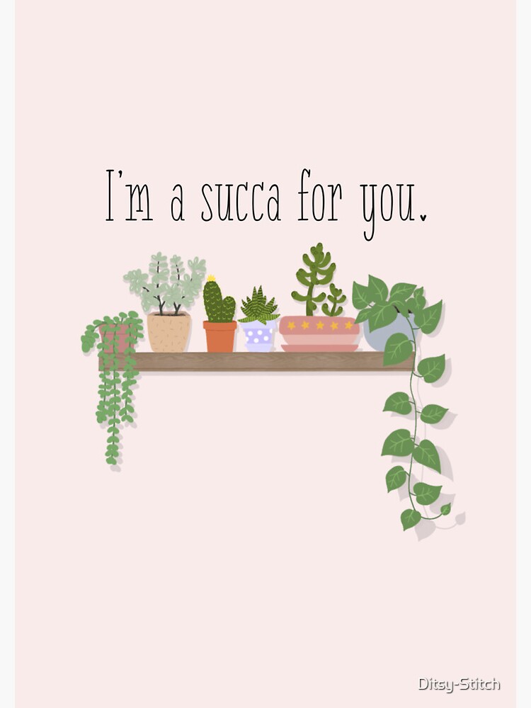 Thumbnail 3 of 3, Journal, I’m A Succa For You Houseplant Shelf Illustration designed and sold by Ditsy-Stitch.