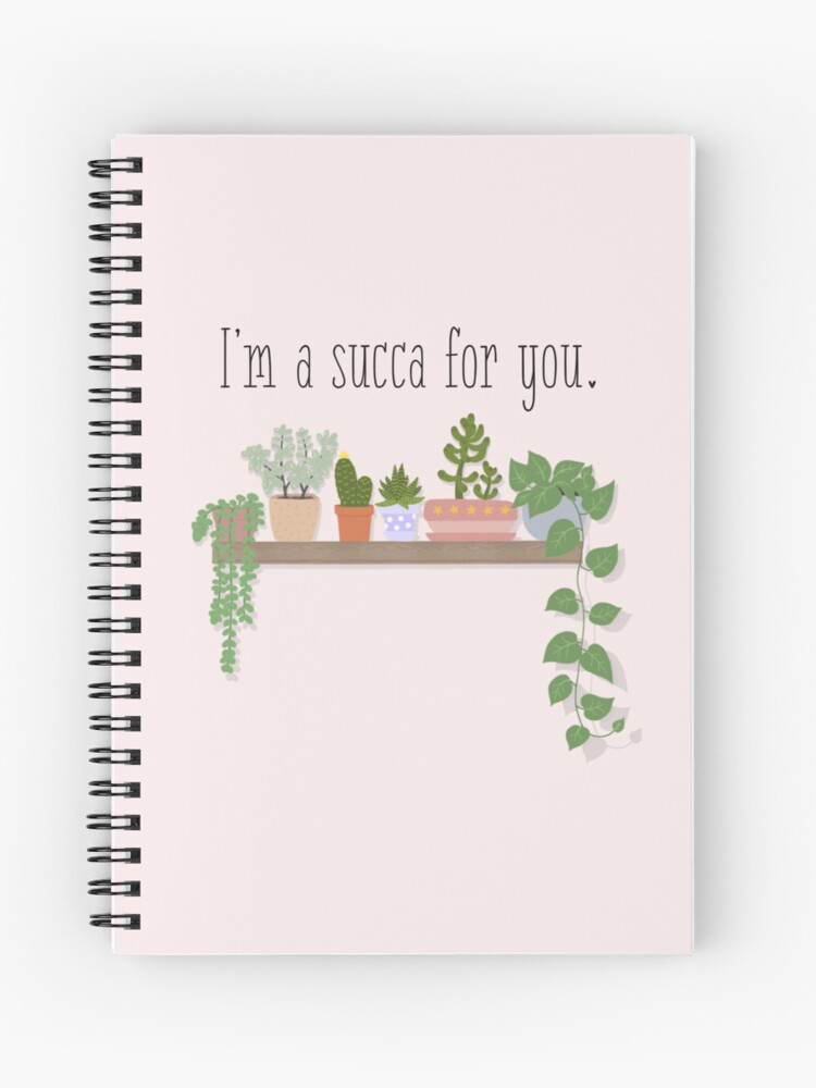 Thumbnail 1 of 3, Journal, I’m A Succa For You Houseplant Shelf Illustration designed and sold by Ditsy-Stitch.