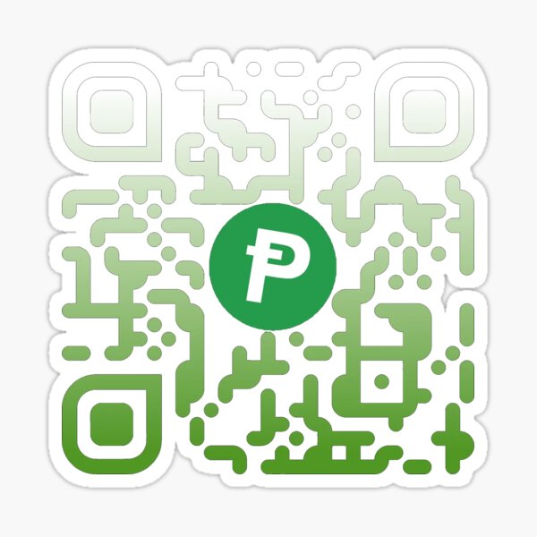PepeCoin $PEP QR CODE BLACK Sticker