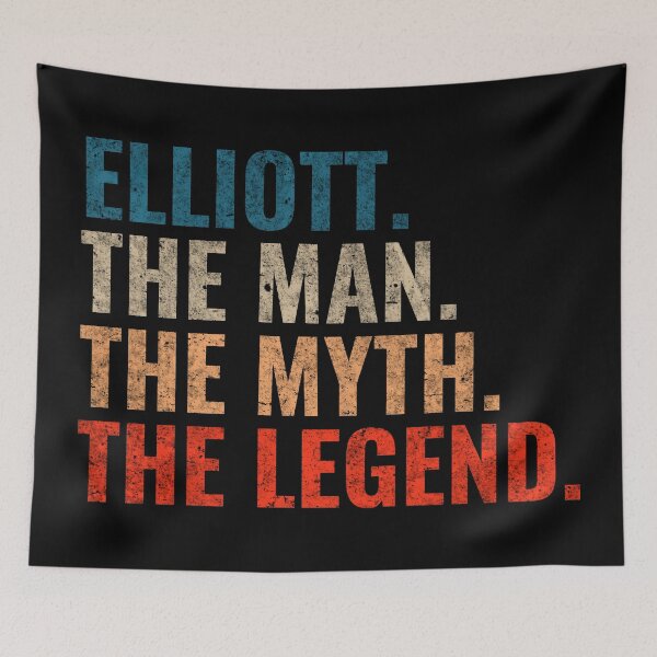 Item preview, Elliott Name Elliott The Man The Myth The Legend Retro 70s distress designed and sold by Teelogic.