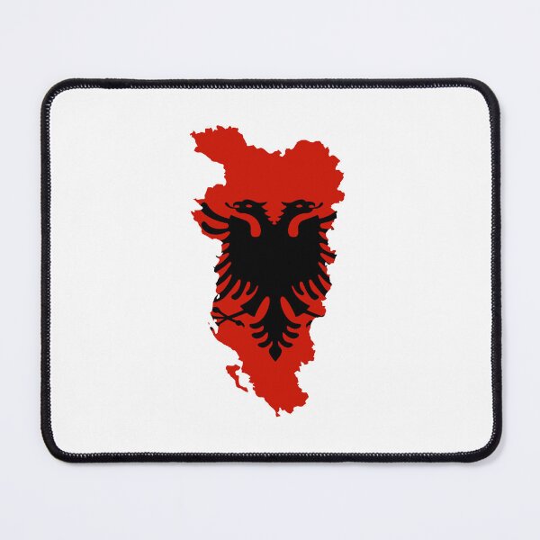 Item preview, Flag Map of Albania designed and sold by Beluga Cat.