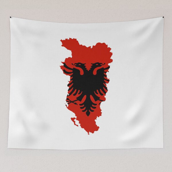 Item preview, Flag Map of Albania designed and sold by Beluga Cat.