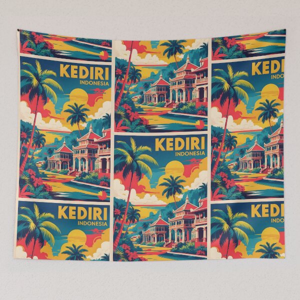 Item preview, Kediri Indonesia Vintage Travel Tourism designed and sold by TravelersGems.