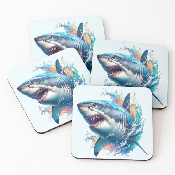 Item preview, Shark leaping out of the waves fantasy design designed and sold by LoneAngel.