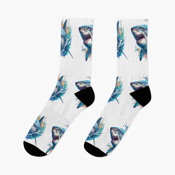 Item preview, Shark leaping out of the waves fantasy design designed and sold by LoneAngel.
