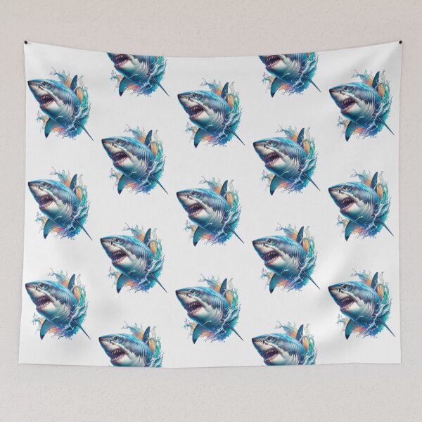 Item preview, Shark leaping out of the waves fantasy design designed and sold by LoneAngel.