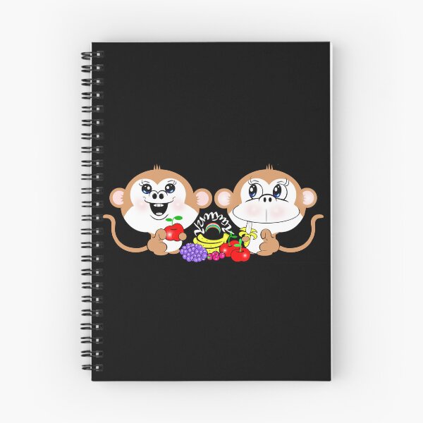 Item preview, Two cute monkeys love fruits  designed and sold by Shirley cute art .