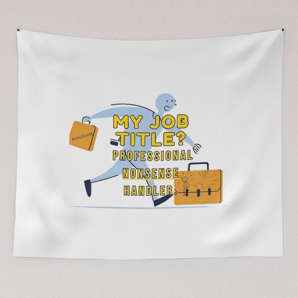 Item preview, Professional Nonsense Handler – Funny Stick Figure Hustling Design designed and sold by PrintableHaven.