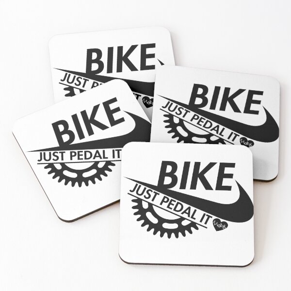 Item preview, Funny Bike "JUST PEDAL IT" NIKE look alike sarcastic design for Bike and Bicycle designed and sold by PrintepreneurDesigns.