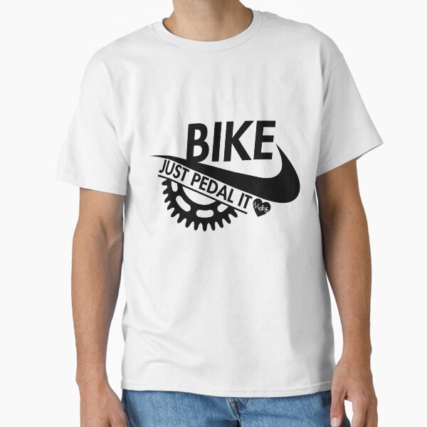 Item preview, Funny Bike "JUST PEDAL IT" NIKE look alike sarcastic design for Bike and Bicycle designed and sold by PrintepreneurDesigns.