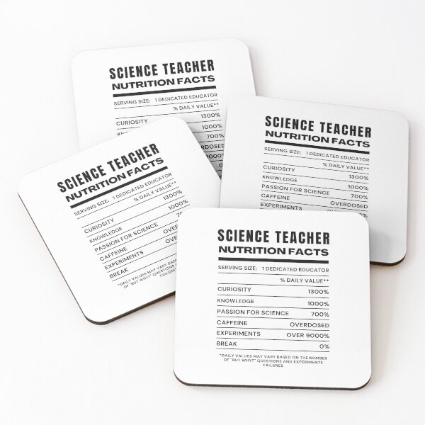 Item preview, Science Teacher Nutrition Facts - Funny Gift for Science Educators designed and sold by StemMerch247.