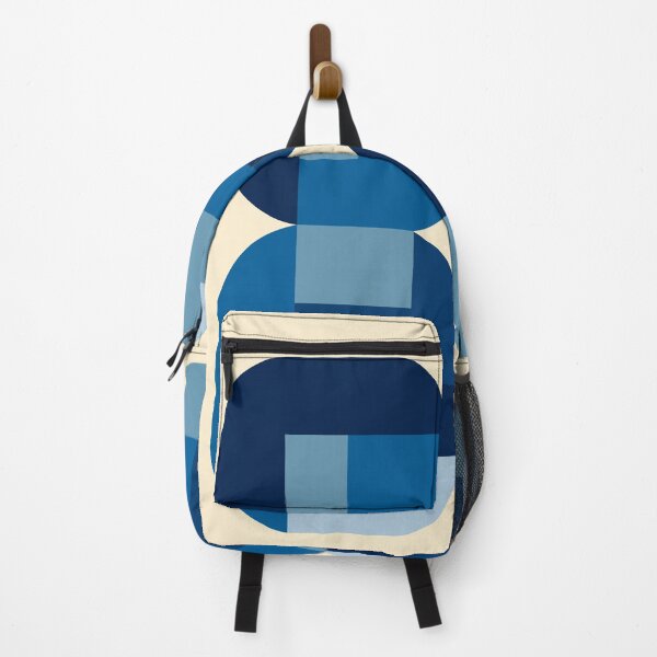 Item preview, Bauhaus Blue Mid Century Geometric designed and sold by MidCenturyStore.