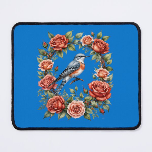 Item preview, Scissor Tailed Flycatcher Surrounded By Red Roses designed and sold by taiche.