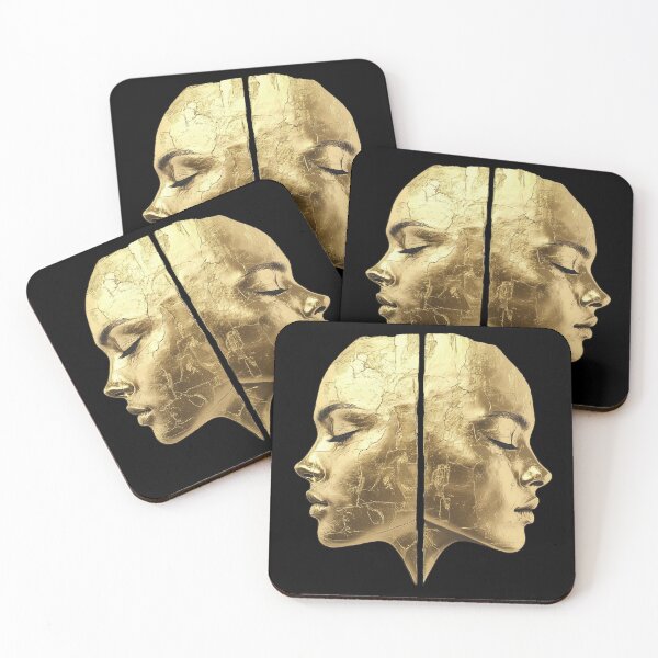 Item preview, Two Gold Faces - Universal Concepts : Duality designed and sold by Cosmicly-Inked.