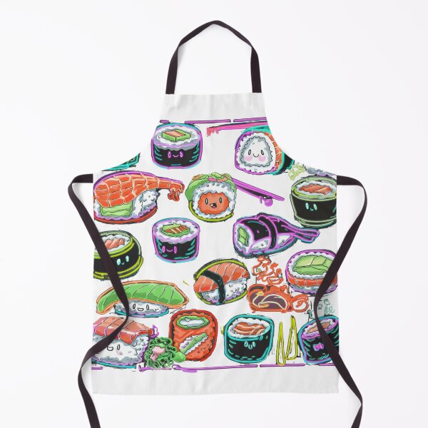 Item preview, Cute sushi Neon outlines designed and sold by MadCatPrints.