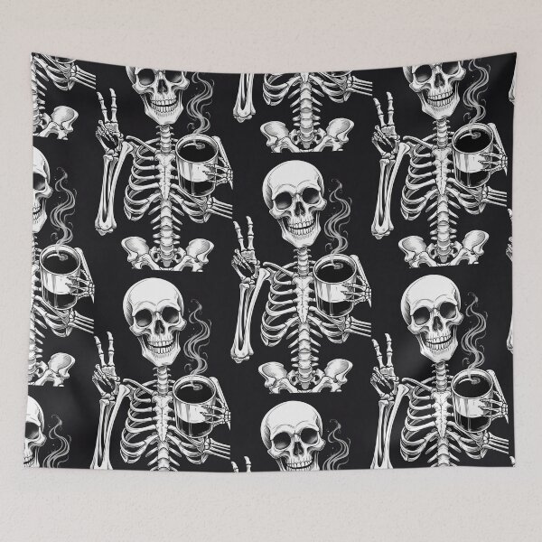 Item preview, Caffeinated Bones - Peace, Love & Coffee designed and sold by OPURA.