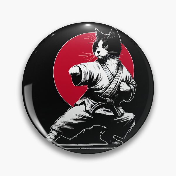 Item preview, Funny Cat Karate Judo Japan Sumie  designed and sold by TomFrontierArt.