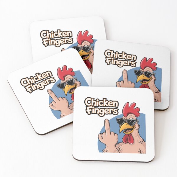 Item preview, Chicken Fingers, rooster, middle finger, meme, funnyfits70, Humor, Funny, retro, vintages, funny quotes, animal humor, designed and sold by FunnyFits70.