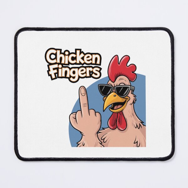 Item preview, Chicken Fingers, rooster, middle finger, meme, funnyfits70, Humor, Funny, retro, vintages, funny quotes, animal humor, designed and sold by FunnyFits70.