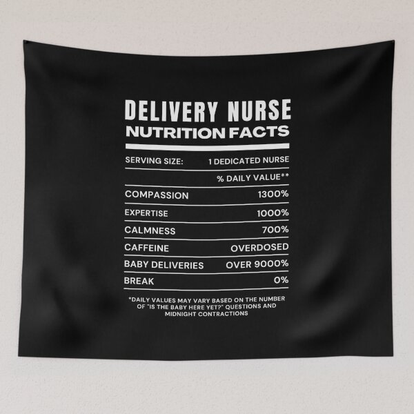 Item preview, Delivery Nurse Nutrition Facts Label – Funny Labor & Delivery Nurse Gift designed and sold by StemMerch247.